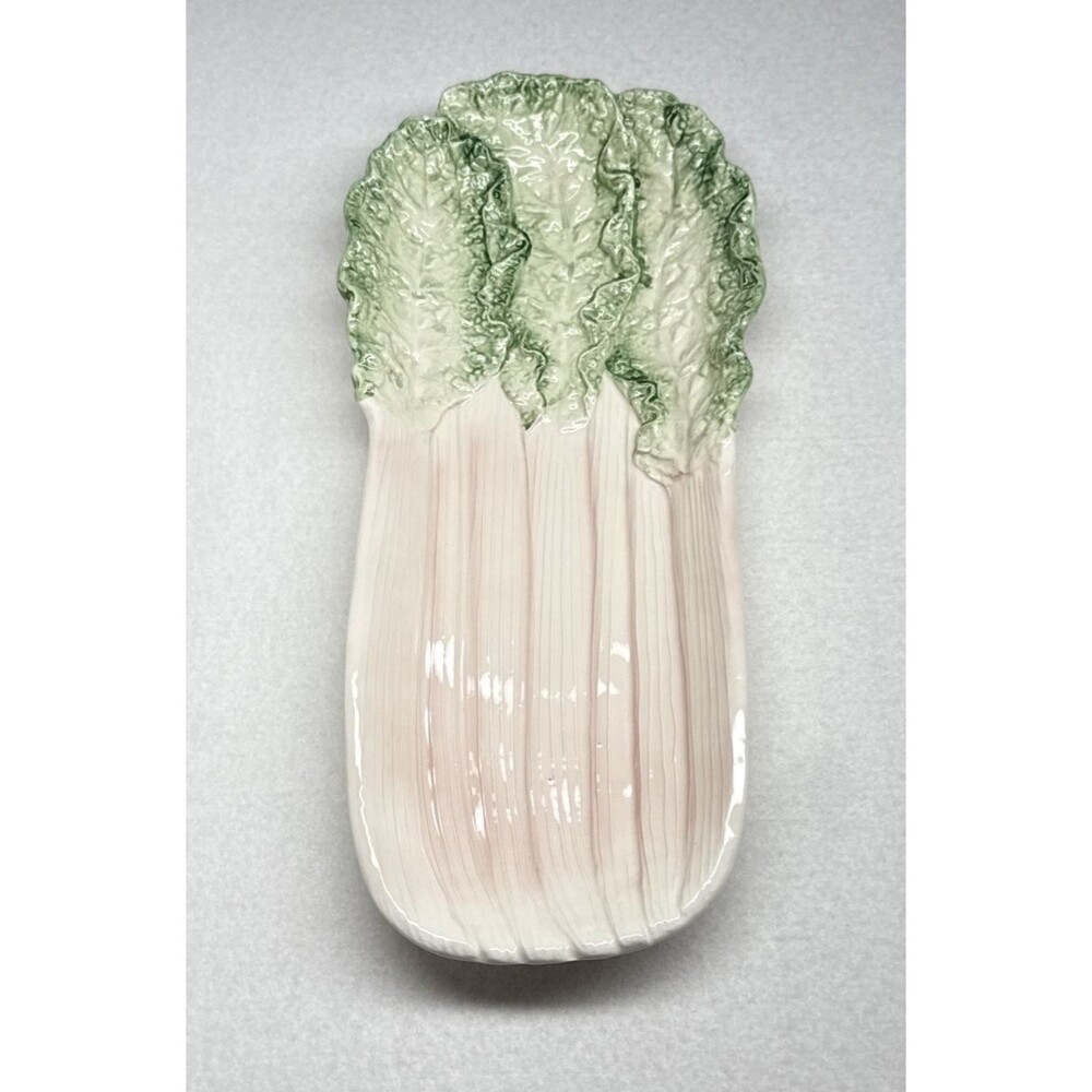 Fitz & Floyd Vegetable Garden Rhubarb Platter 18" XL Ceramic Serving Tray